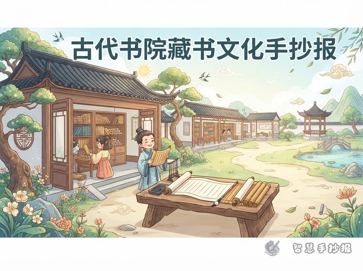 古代书院藏书文化手抄报怎么画？ - 相关内容封面