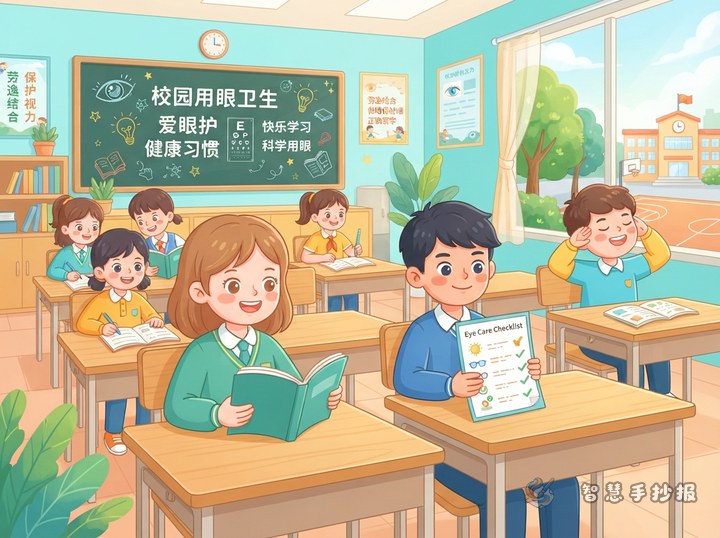 How to Make a School Eye-Hygiene Poster and What to Write - Preview of Campus Hygiene and Healthy Habits Handwritten Newspaper series