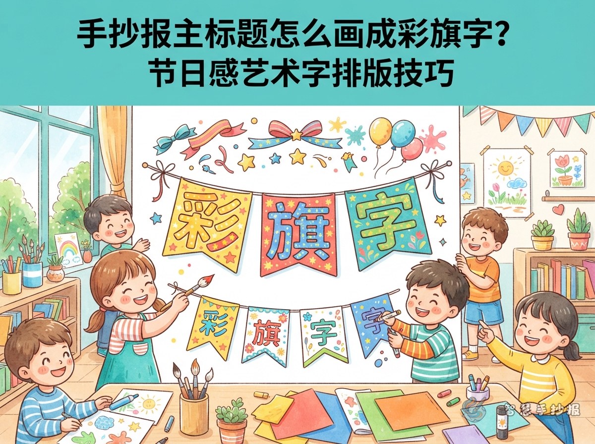 How to Draw a Pennant-Style Handwritten Poster Title - Poster topic cover image