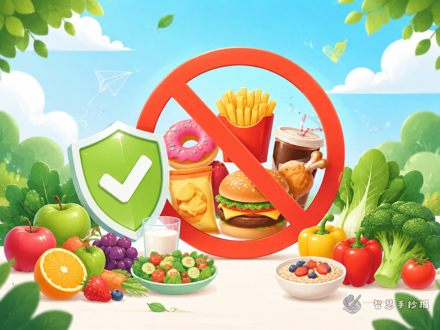 How to Write a Clear Hand-Copied Newspaper About Saying No to Junk Food - Poster topic cover image