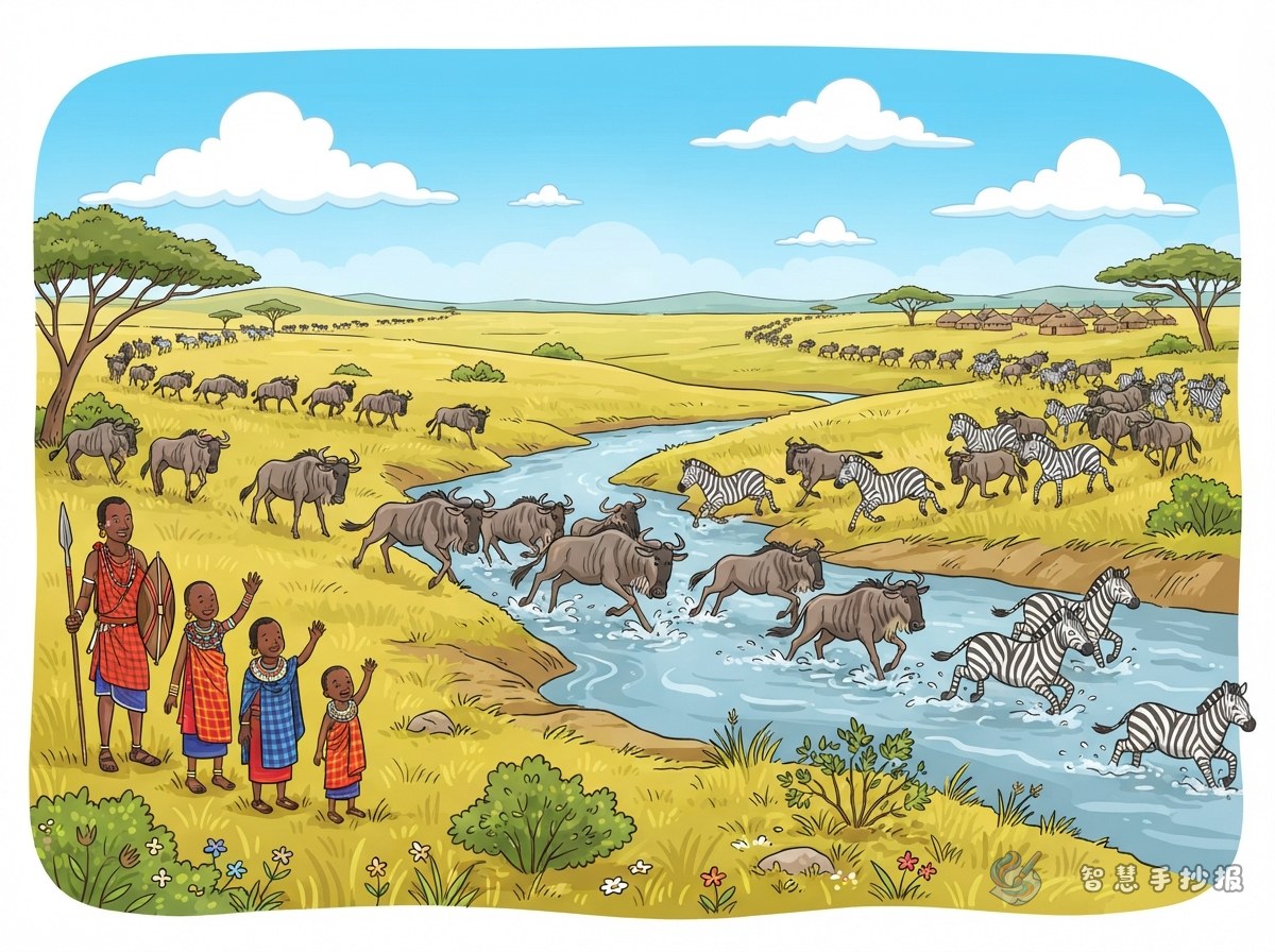 How to Make a Kenya Great Migration Handwriting Newspaper: Masai Mara Grassland and Maasai Ideas - Poster topic cover image
