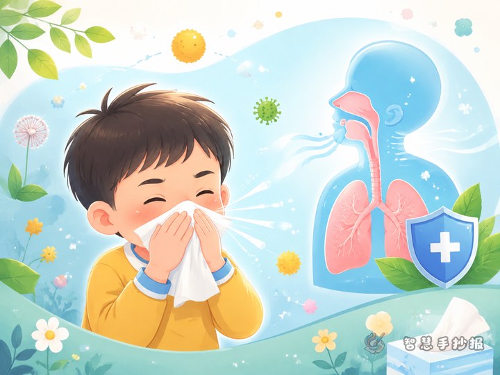 鼻子为什么会打喷嚏？呼吸道防护手抄报怎么做 - 相关内容封面