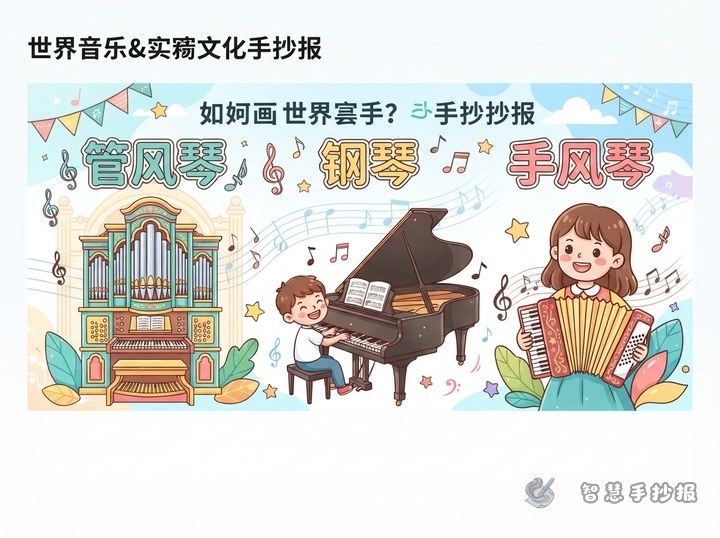 How to Make a World Keyboard Instruments Poster: Organ, Piano and Accordion - Related topic thumbnail