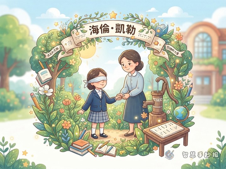海伦&middot;凯勒手抄报内容怎么写，才能写出成长与坚持的力量 - 相关内容封面