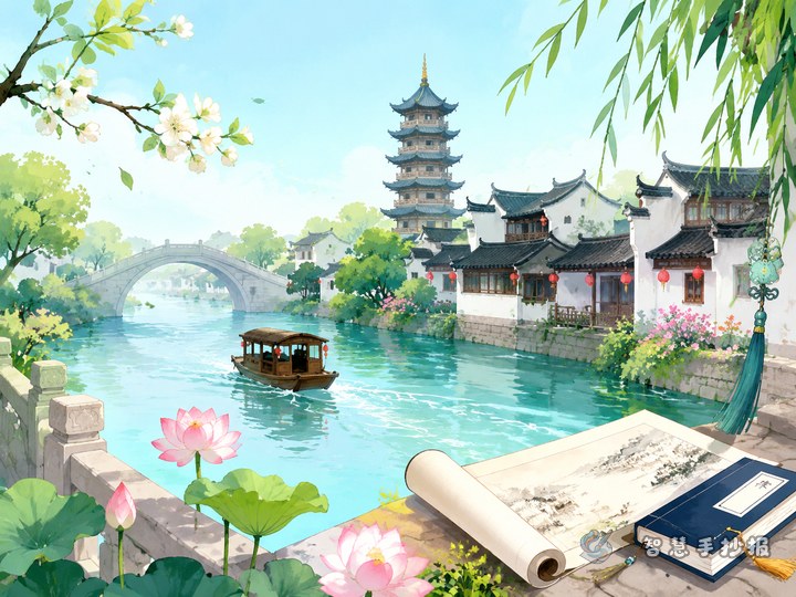What to Include in a Qinhuai River Culture Handwritten Newspaper - Sketch Topic Cover