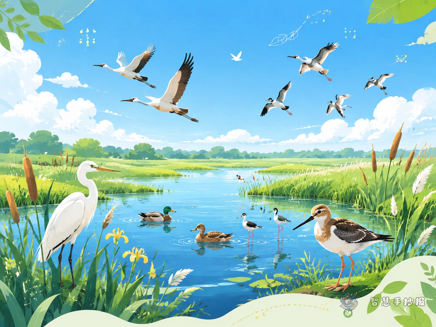 How to Make a Poster About Wetlands as Fuel Stations for Migratory Birds - Poster topic cover image