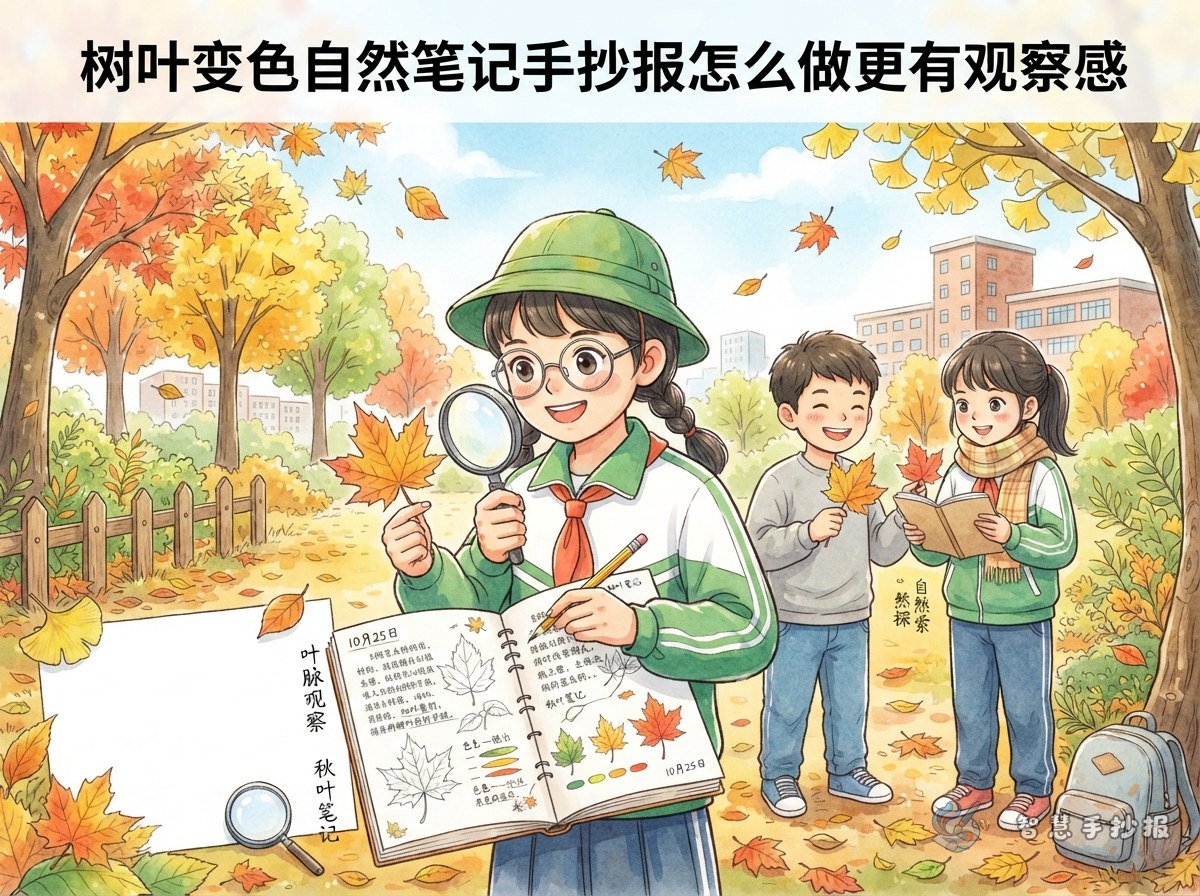 How to Make a Leaf Color Change Nature Journal Newspaper - Poster topic cover image