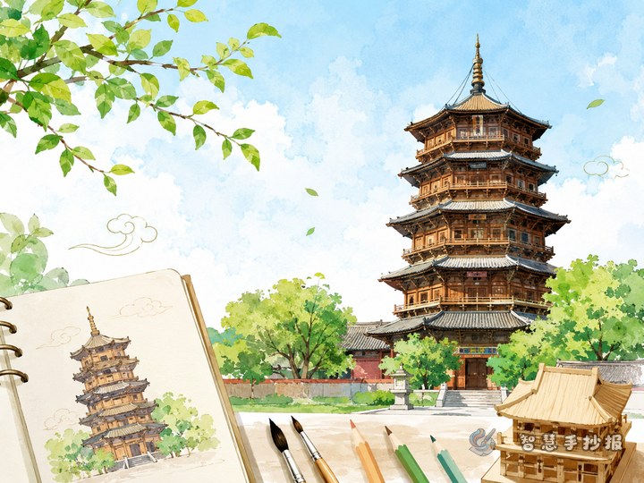 How to Make an Yingxian Wooden Pagoda Handwritten Newspaper Look Rich in Ancient Architecture Style - Related topic thumbnail