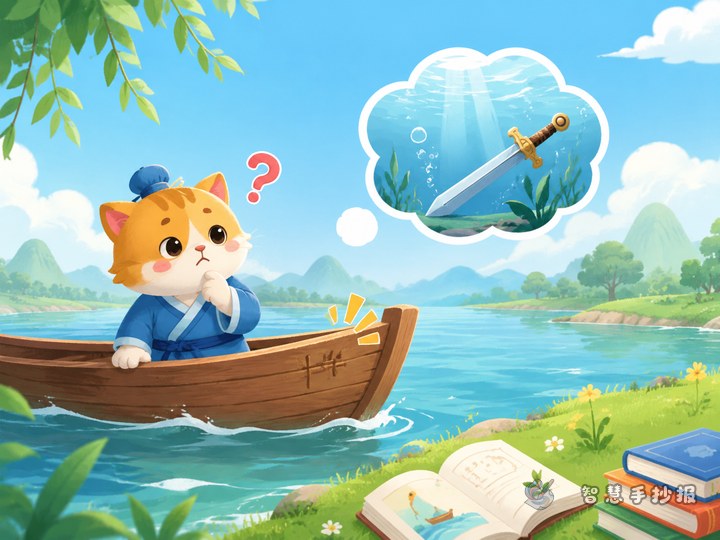 刻舟求剑手抄报怎么写才有寓意又好看 - 相关内容封面