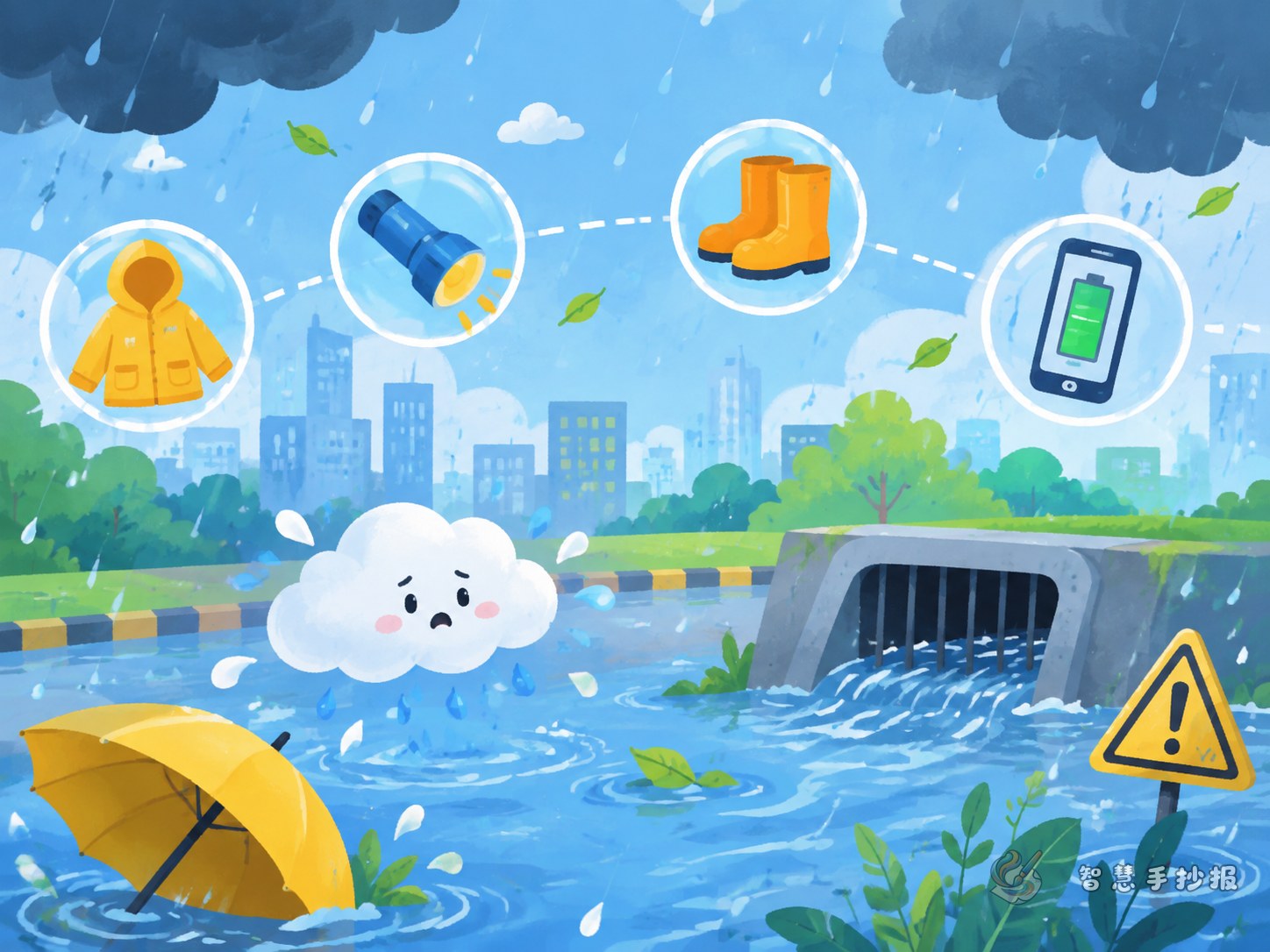 How to Make a Clear Rainstorm Floodwater Safety Poster - Poster topic cover image
