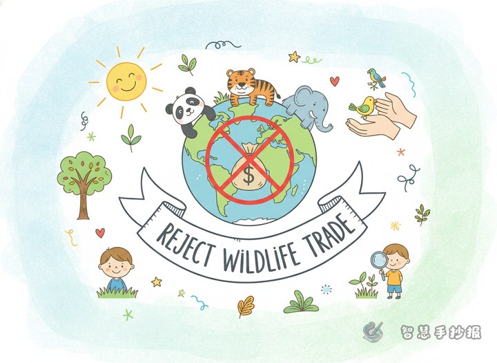 What can I write in a handwritten newspaper about refusing wildlife trade? - Related topic thumbnail