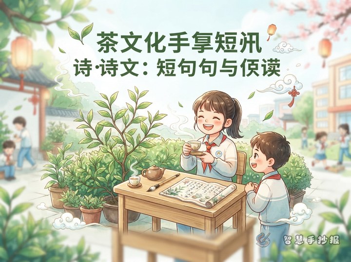 茶文化手抄报诗句摘抄：适合小学生的短句和谚语素材 - 相关内容封面