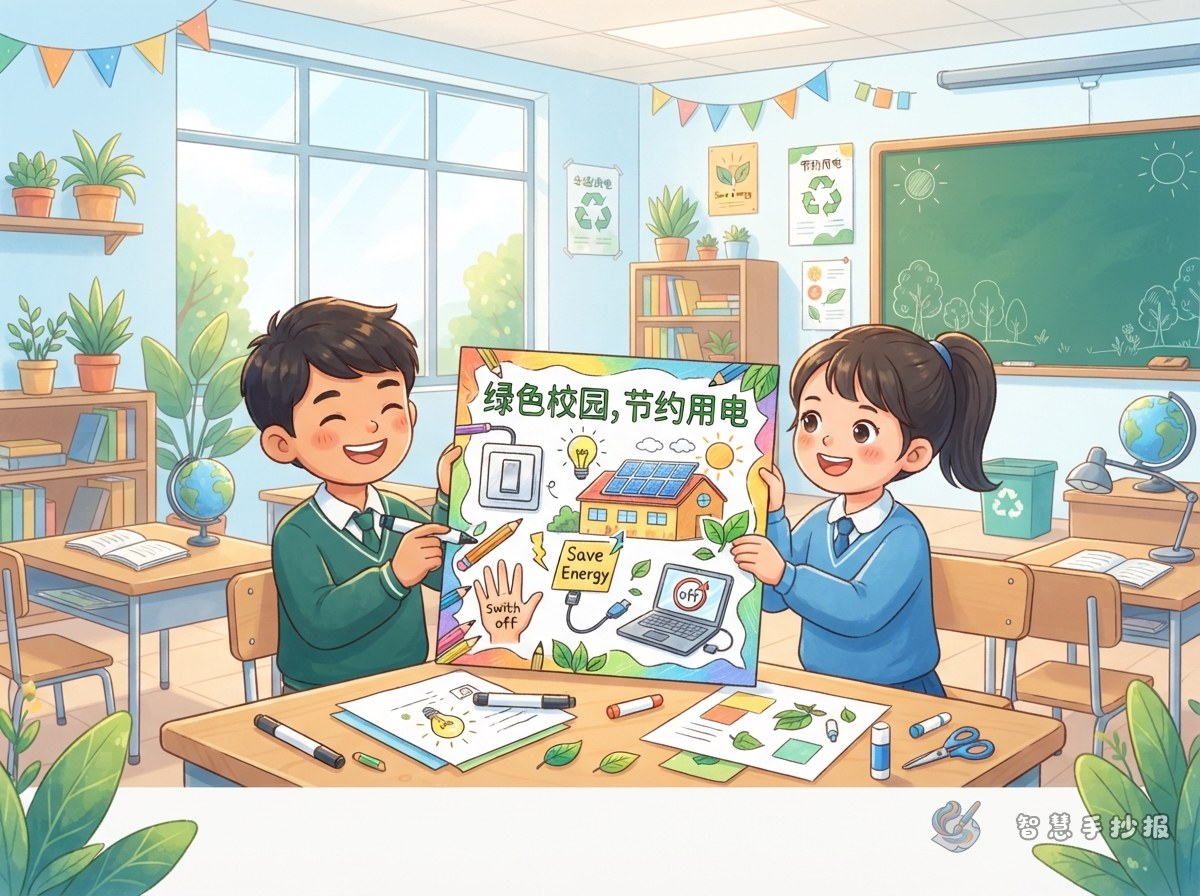 How to Make a Classroom Electricity-Saving Poster for School - Poster topic cover image