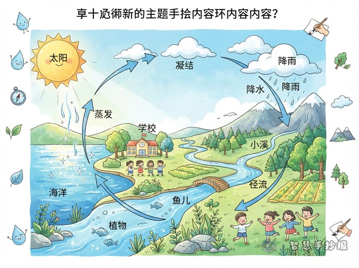 What can I write in a water cycle themed handwritten newspaper? - Related topic thumbnail