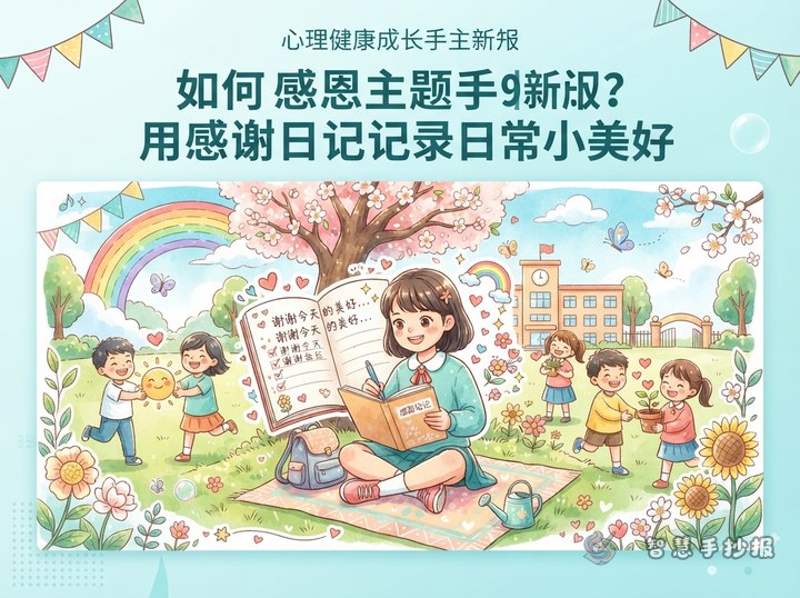 感恩主题手抄报怎么写？用感谢日记记录每天的小美好 - 相关内容封面