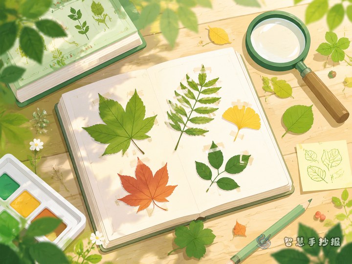 How to Write Labels Beside Leaf Specimens for a Poster? - Preview of Leaf Specimens and Plant Classification Handwritten Newspaper series