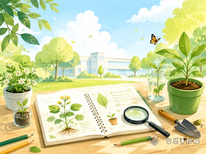 校园植物观察记录手抄报写什么内容更出彩 - 相关内容封面