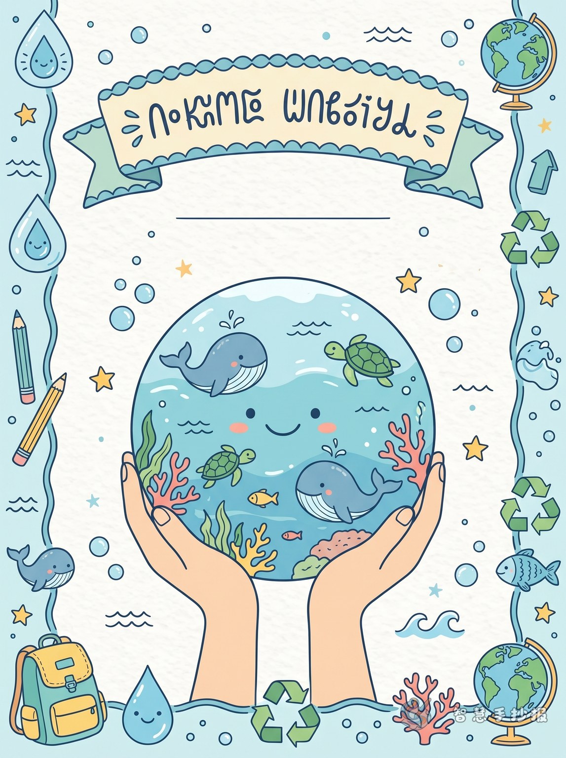 How to Make an Ocean Protection Handwritten Poster - Poster topic cover image