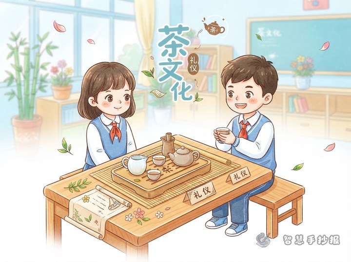 茶具怎么摆放才合礼仪？手抄报这样设计 - 相关内容封面