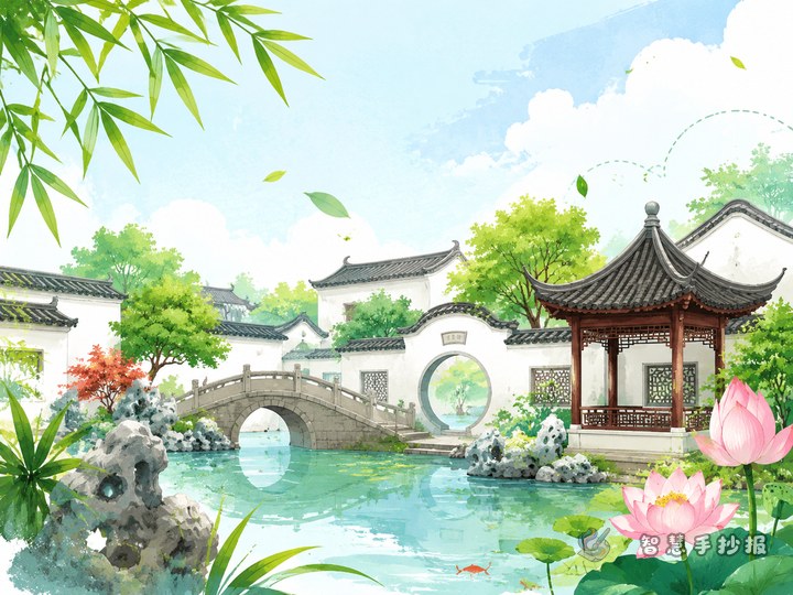 How to Make a Suzhou Gardens Handwritten Newspaper Stand Out - Sketch Topic Cover
