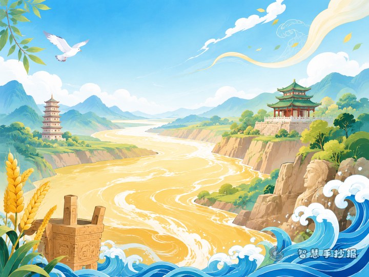 黄河文化手抄报写什么内容更有层次 - 手抄报专题封面