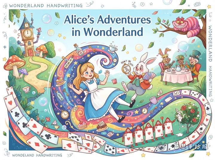 How to Make an Alice in Wonderland Handwritten Newspaper with a Rabbit Hole and Card Layout - Related topic thumbnail
