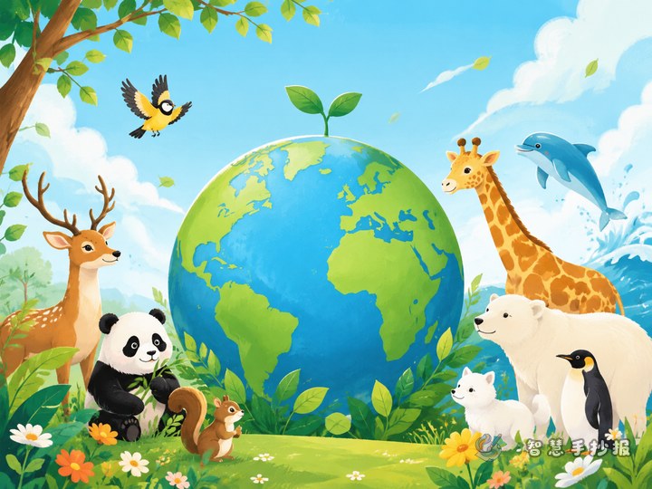 世界地球日生态保护手抄报能不能从动物家园来写？ - 相关内容封面