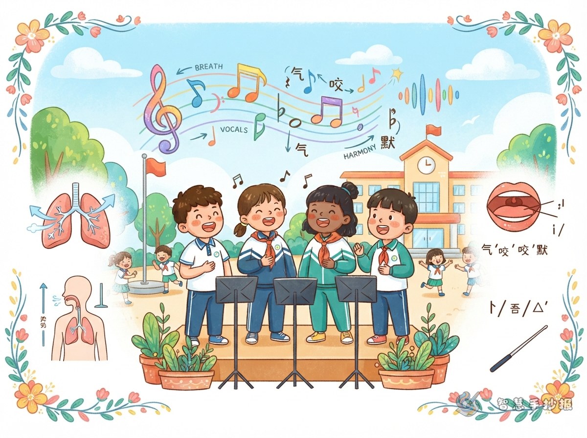 How to Make a School Choir Vocal Poster: Breathing, Diction, and Teamwork - Poster topic cover image