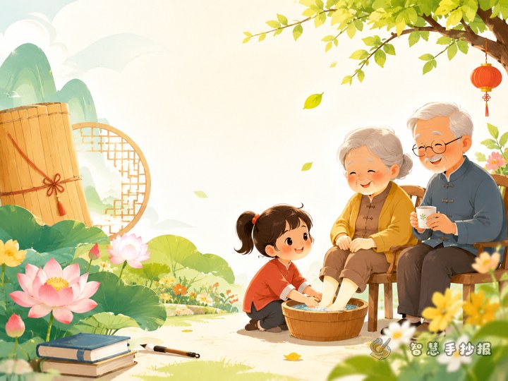 二十四孝孝亲敬老手抄报可以分成哪几个栏目 - 手抄报专题封面