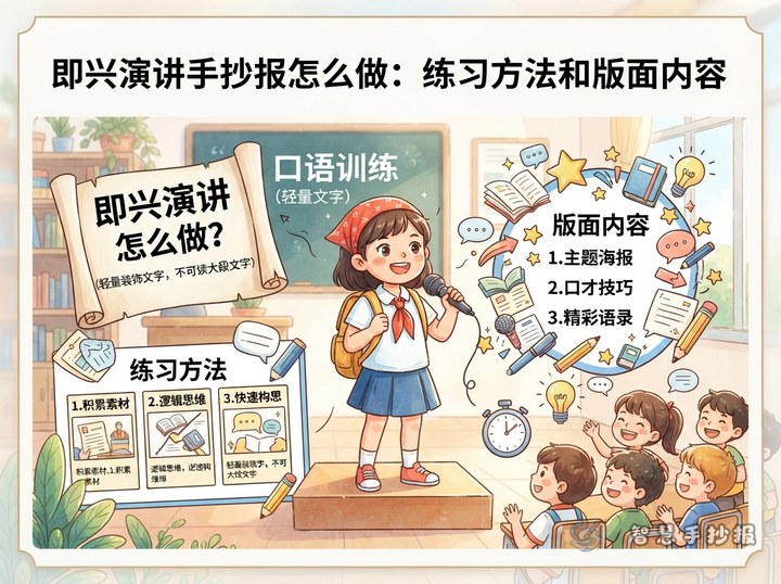 即兴演讲手抄报怎么做：练习方法和版面内容 - 相关内容封面