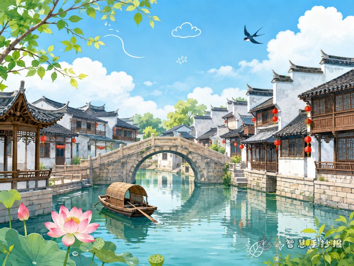 古镇建筑有哪些特点适合写进手抄报 - 相关内容封面