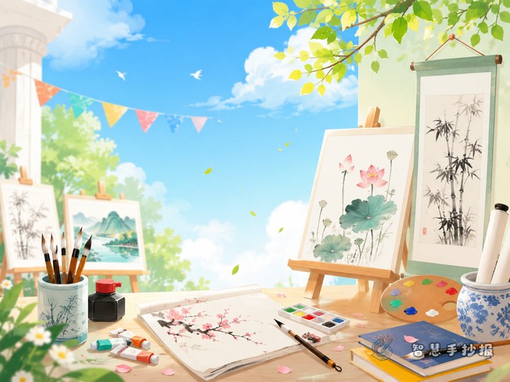 How Can I Organize Sections for a School Art Festival Calligraphy and Painting Exhibition Handwritten Newspaper? - Related topic thumbnail