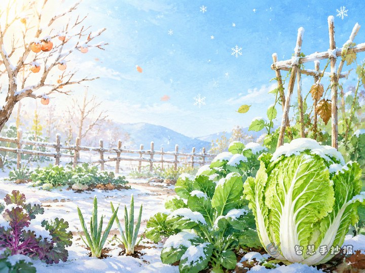 What can I include in a Xiaoxue handwritten newspaper about winter vegetable garden changes? - Related topic thumbnail