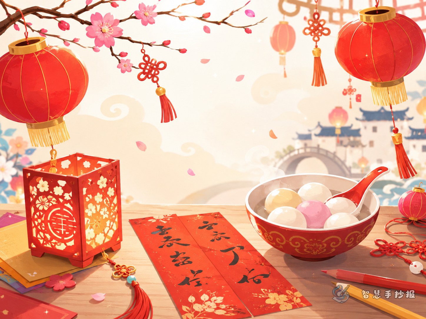 What Should You Write on a Lantern and Couplets Handwritten Newspaper for the Lantern Festival? - Poster topic cover image