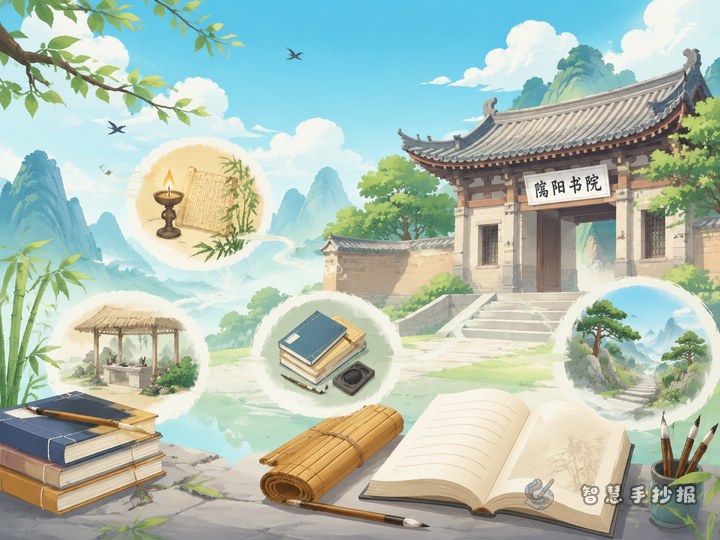 嵩阳书院手抄报可以从哪些求学故事入手 - 中国古代书院与求学精神手抄报系列作品预览
