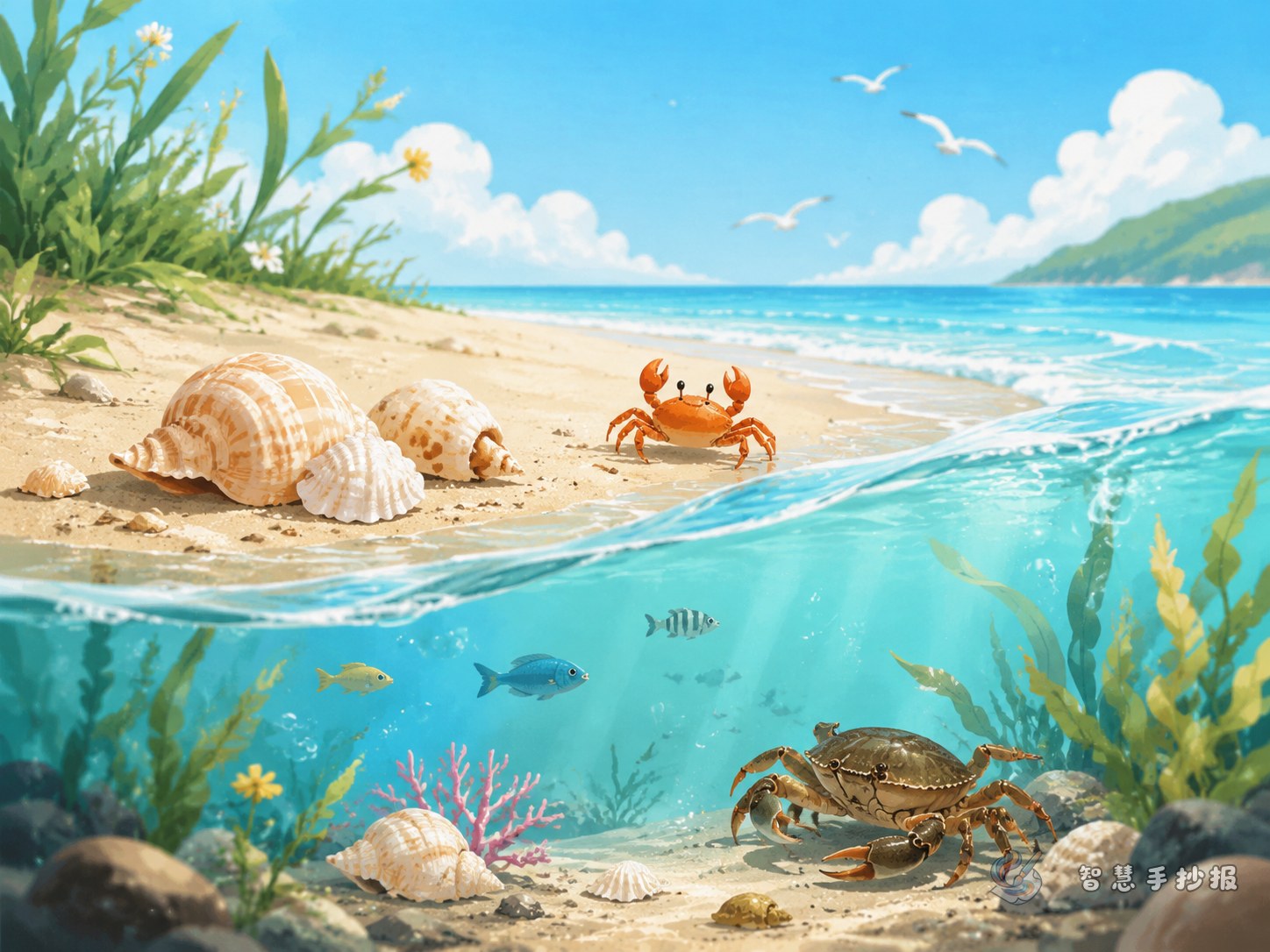 Does Taking Shells and Little Crabs from the Beach Harm Ecology? Handwritten Newspaper Guide - Poster topic cover image