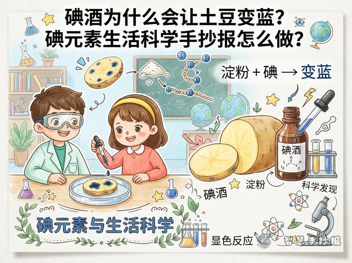 Why Does Iodine Turn Potatoes Blue? Make a Chemistry Elements Handwritten Newspaper - Related topic thumbnail