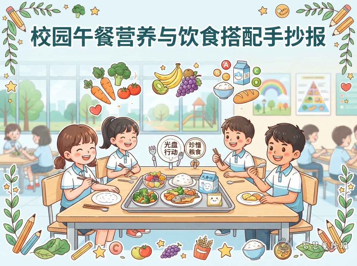 How to Show Nutrition in a Clean Plate Campaign School Lunch Poster - Poster topic cover image