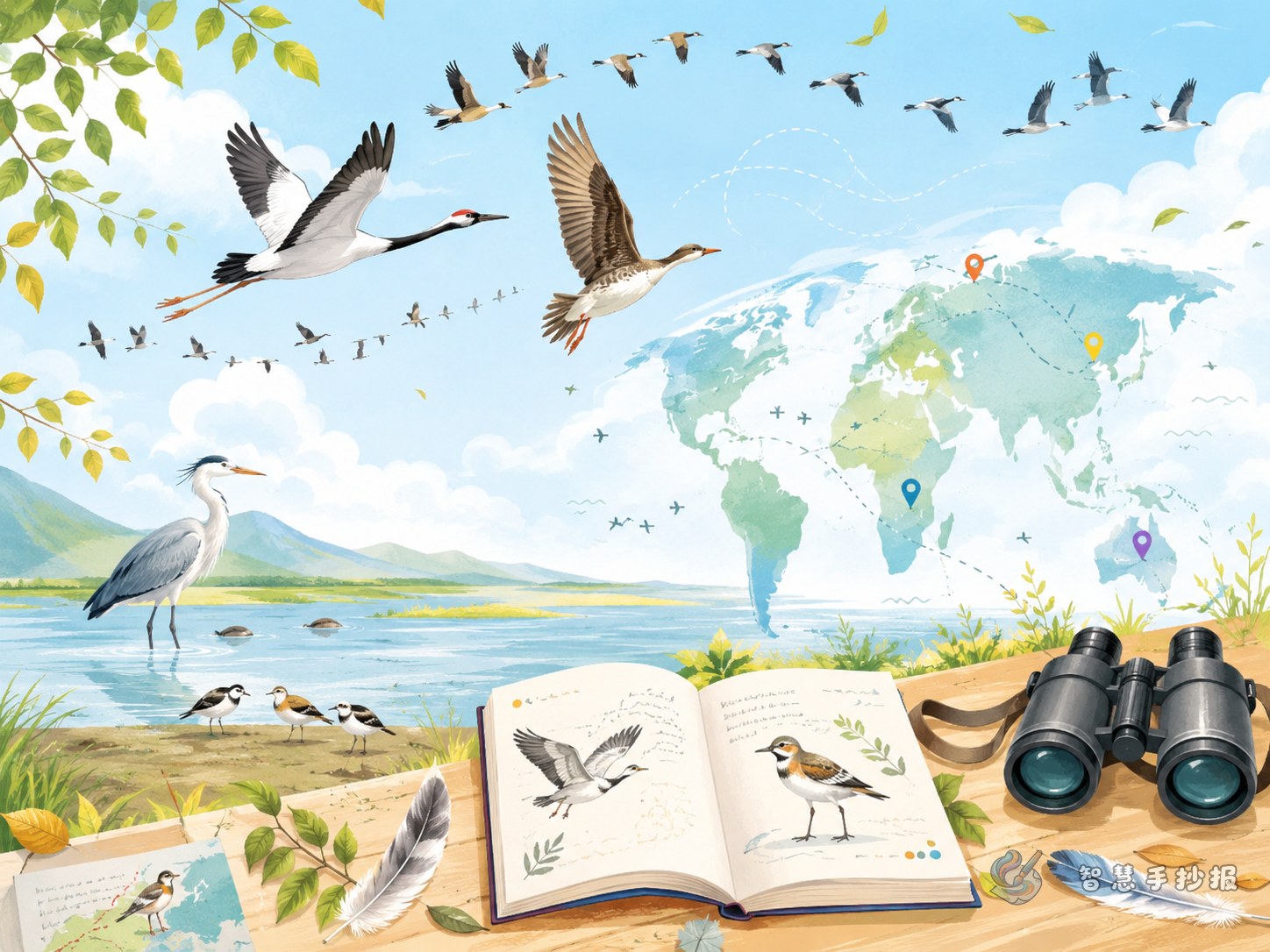 How can a migratory bird handwritten newspaper look more educational? - Poster topic cover image