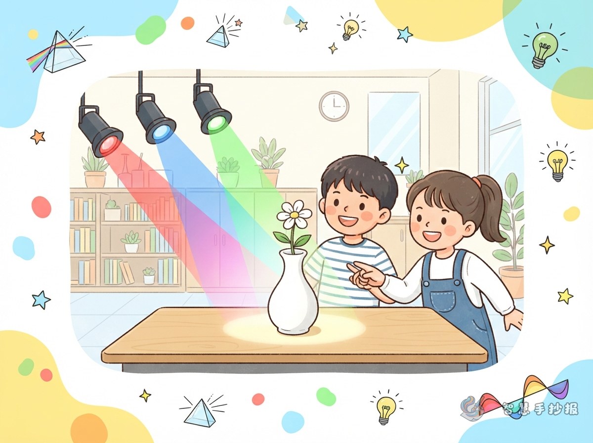 Why Does a White Object Change Color Under Colored Light? Handwritten Newspaper Ideas - Poster topic cover image