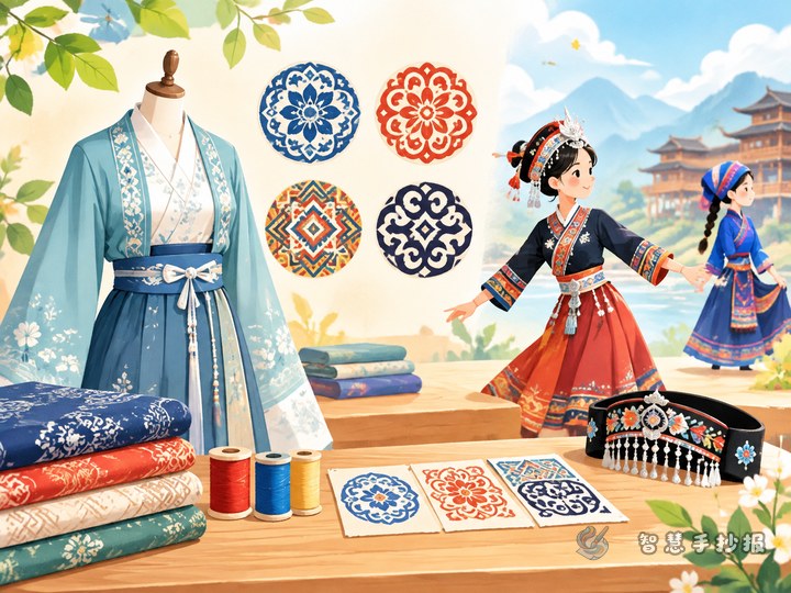 传统服饰手抄报写什么？从衣料纹样到穿着场景 - 相关内容封面