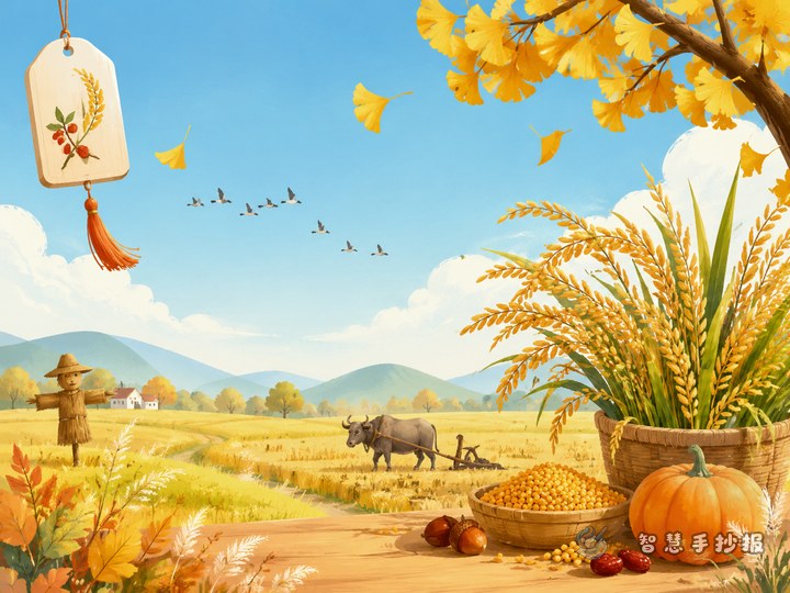 立秋手抄报怎么体现农耕文化？内容、谚语和版面思路整理 - 相关内容封面