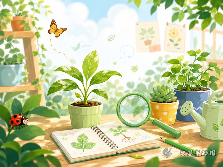 一年级校园植物角观察手抄报怎么设计更简单好看 - 相关内容封面