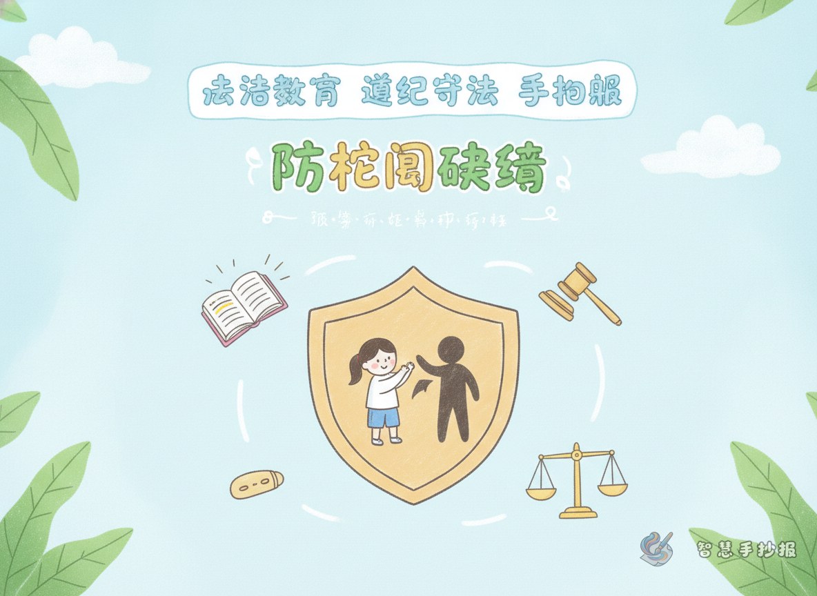 防校园欺凌手抄报怎么写才贴合法治教育主题 - 智慧手抄报专题封面图