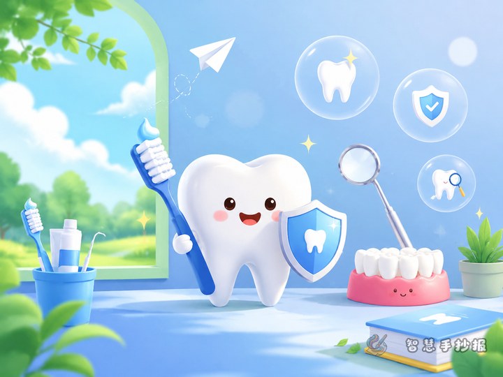 为什么要定期看牙医手抄报内容怎么写 - 口腔健康刷牙护牙手抄报系列作品预览