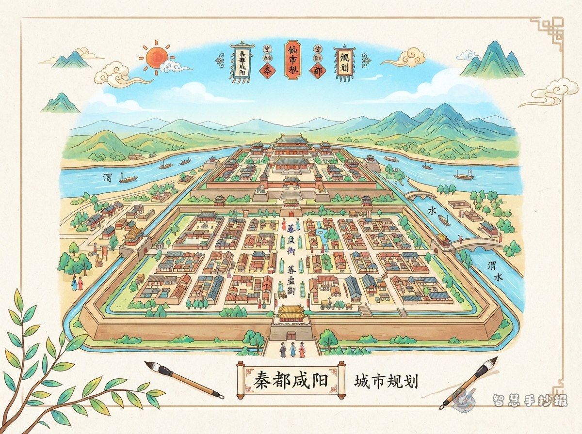 How Can I Draw a Handwritten Newspaper About Qin Xianyang&rsquo;s City Plan? - Poster topic cover image