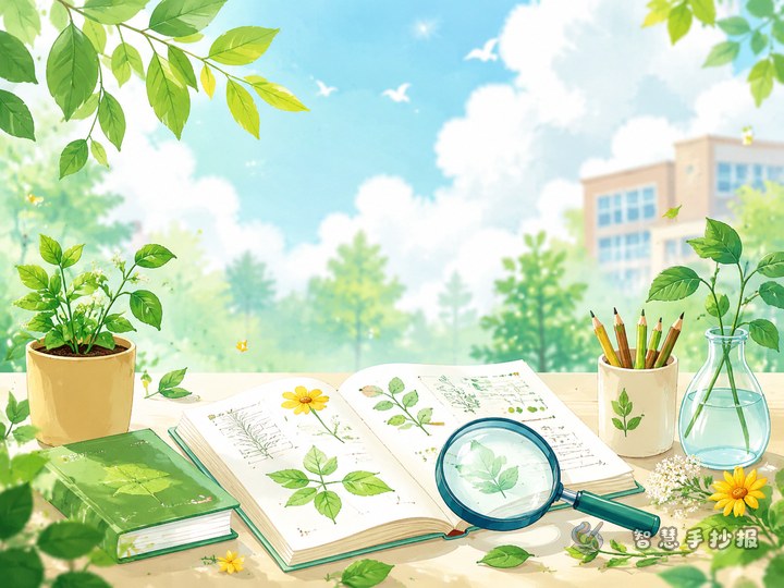 How to Make a Campus Plant Observation Handwritten Newspaper - Sketch Topic Cover