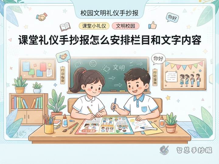 课堂礼仪手抄报怎么安排栏目和文字内容 - 相关内容封面