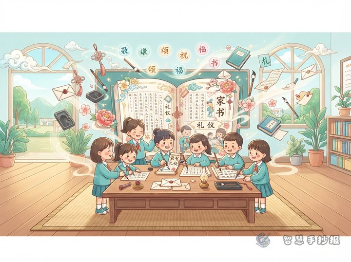 书信敬辞谦辞与祝颂语手抄报素材怎么整理 - 相关内容封面