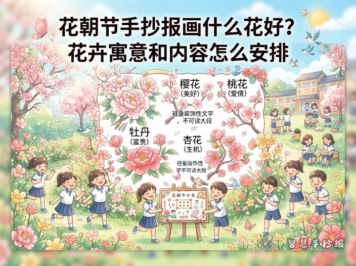 花朝节手抄报画什么花好？花卉寓意和内容怎么安排 - 相关内容封面